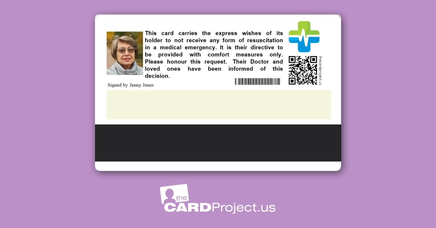 DNR Premium Medical Card (REAR)